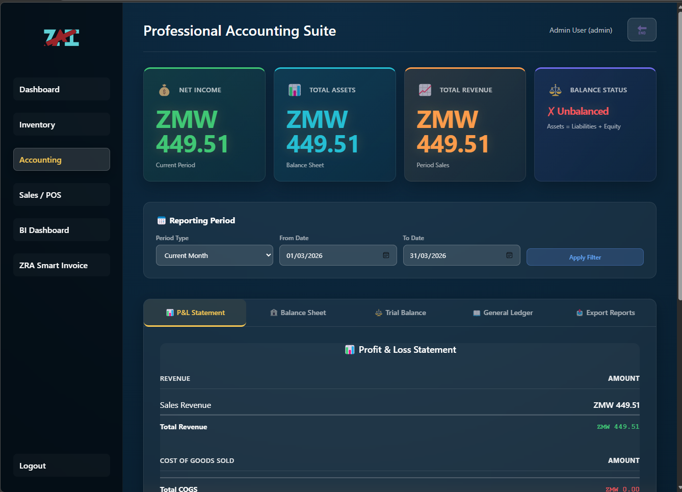 ZAI Flow Accounting Module