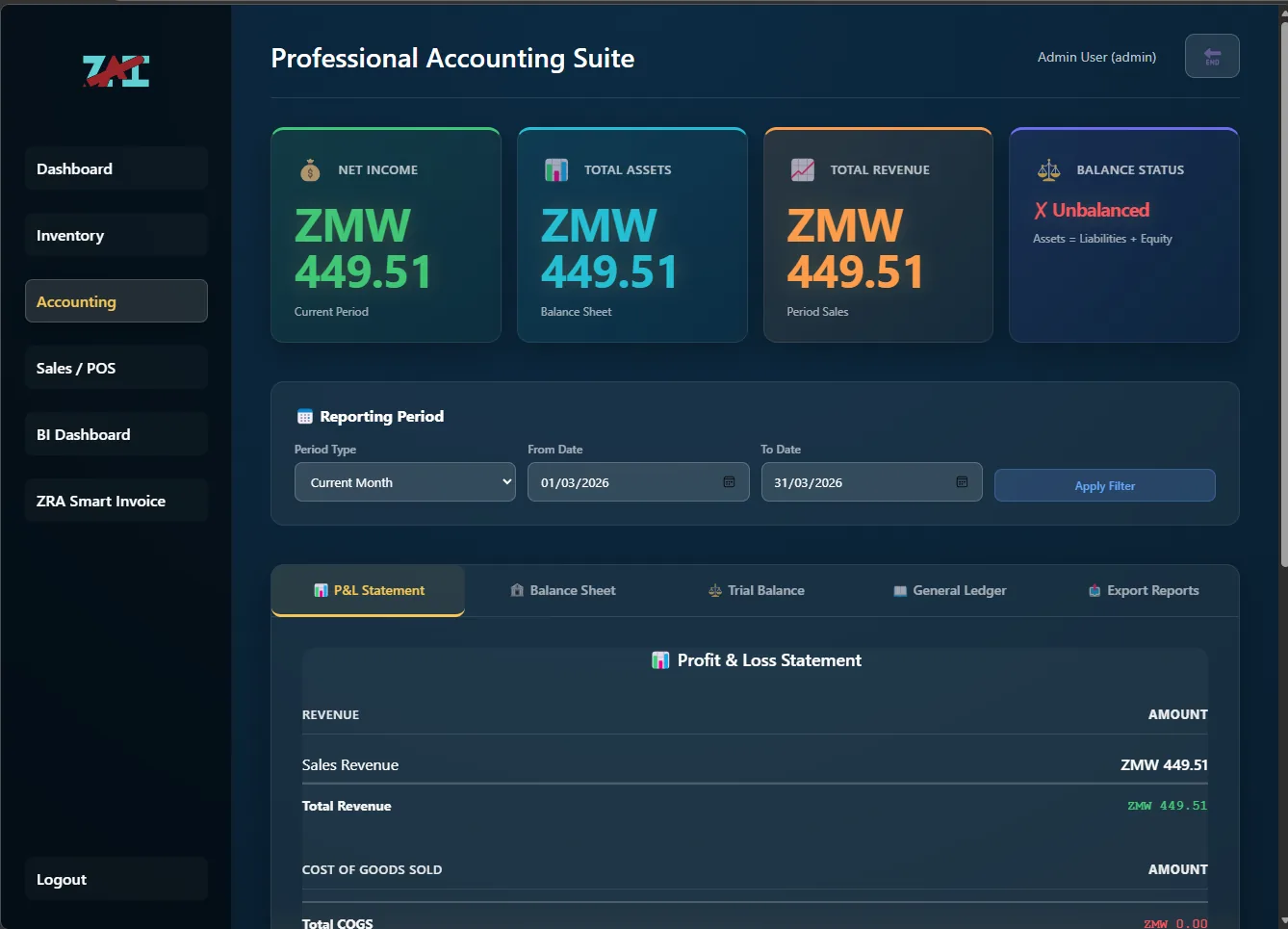 ZAI Flow Accounting Module