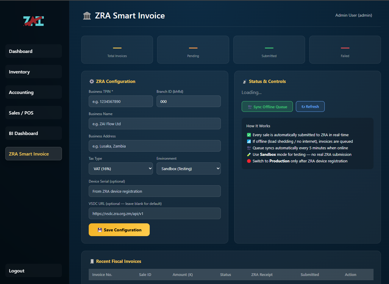 ZAI Flow ZRA Integration
